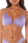 Maaji Bia Lavander Wisteria Reversible Bikini Top In Lavender