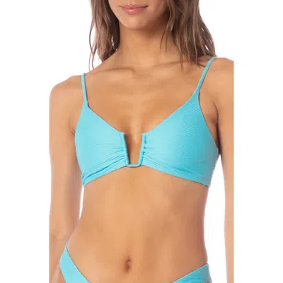 Maaji Bia Reversible Bikini Top In Blue