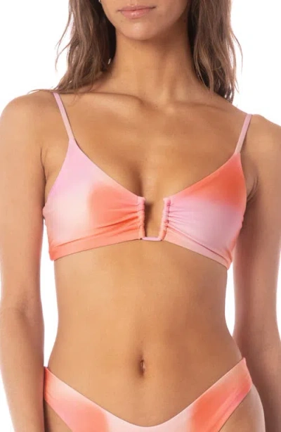 Maaji Bia Reversible Bikini Top In Pink
