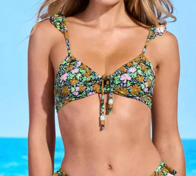 Maaji Blossom Jade Underwire Bikini Top In Multi In Multi/green