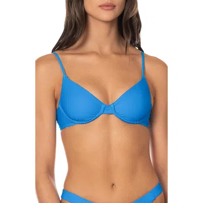 Maaji Blue Dainty Reversible Underwire Bikini Top