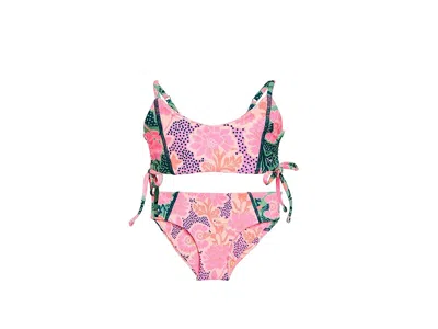 Maaji Blush Floral Seychelles Girls Bikini Set (little Kid/big Kid) Girl's Swimwear Sets Open Pink : 6 Lit