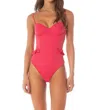Maaji Bree Cheeky Cut Underwire One Piece In Cherry Crush In Pink