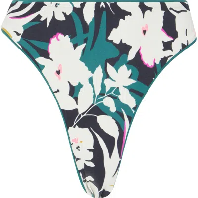 Maaji Brunswick Sublimity High Waist Reversible Bikini Bottoms In Green