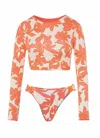 Maaji Cali Sunset Rashguard Top In Orange In Orange
