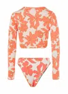Maaji Cali Sunset Rashguard Top In Orange In Orange