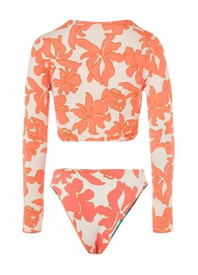 Maaji Cali Sunset Rashguard Top In Orange