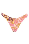Maaji Caramel Foliage Slendourous Reversible Bikini Bottoms In Yellow