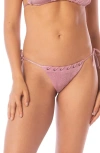 Maaji Carnival Lace-up Side Tie Bikini Bottoms In Pink