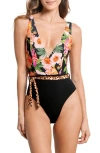 Maaji Catchy Serene Reversible One-piece Swimsuit In Black