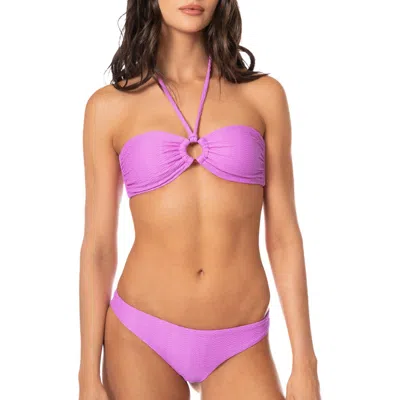 Maaji Celestial Sundown Jill Reversible Bandeau Bikini Top In Purple