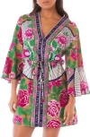 Maaji Cerice Bouquet Enjoyable Cover-up Minidress In Multi