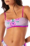 Maaji Cerise Bouquet Vanessa Reversible Bikini Top In Pink Overflow
