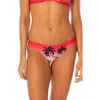 Maaji Cherry Palm Flirt Reversible Bikini Bottoms In Red
