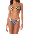 Maaji Chess Splendour Regular Rise Thin Side Bikini Bottom In Multicolor In Multi