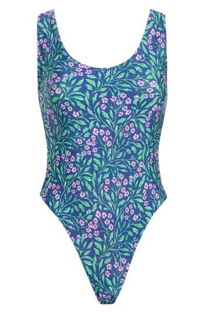 Maaji Claire Reversible One-piece Swimsuit In Blue