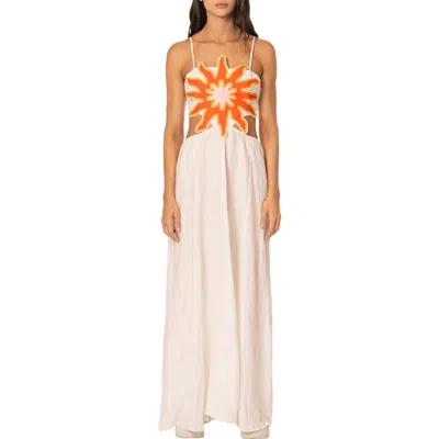Maaji Coconut Milk Owen Cutout Maxi Dress In White