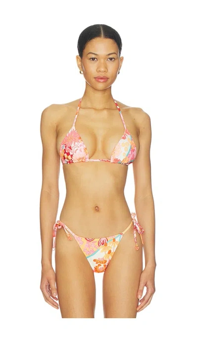 Maaji Cosmic Tropic Balmy Bikini Top In Pink