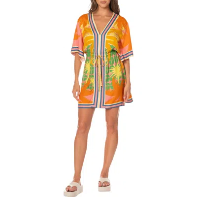 Maaji Cosmic Tropic Cover-up Dress In Orange