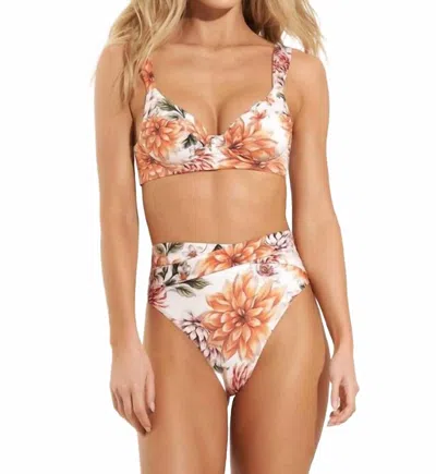 Maaji Cottage Garden Underwire Bikini Top In White In Multi