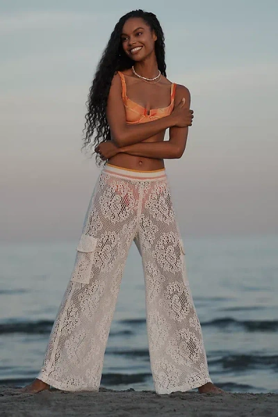 Maaji Crochet Pull-on Pants In Beige