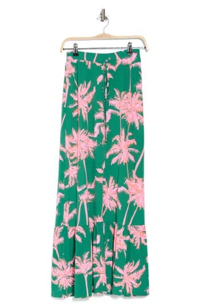 Maaji Dartmouth Palms Athena Cover-up Maxi Skirt In Green