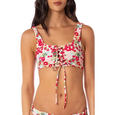 Maaji Dazzle Reversible Bikini Top In White
