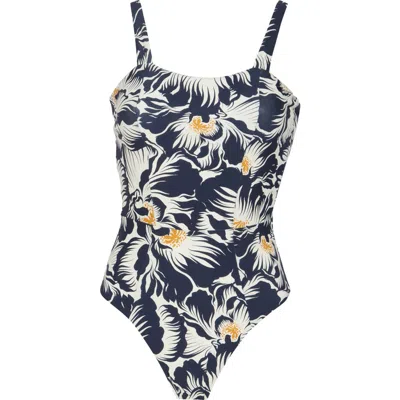 Maaji Delft Flowers Lisa Entero Reversible One-piece Swimsuit In Blue