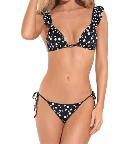 Maaji Ditsy Daisy Pirouette Sunny Bikini In Black Floral