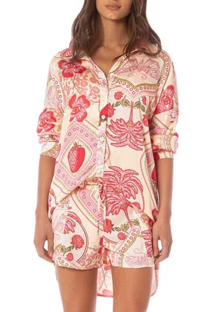 Maaji Dreambound High-low Cover-up Shirt In Multi