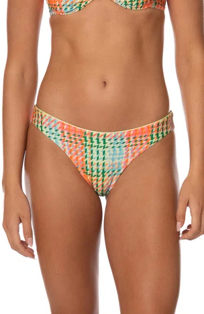 Maaji Dreamy Grid Iconic Reversible Bikini Bottoms In Multi