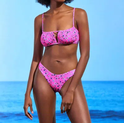Maaji Emma Classic Bralette Bikini Top In Happy Flower In Multi