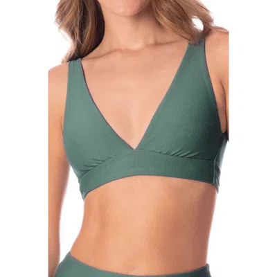 Maaji Eucalyptus Green Allure Multifit Reversible Bikini Top