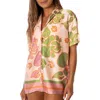 Maaji Floating Blooms Noise Cover-up Shirt In Pink