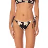 Maaji Floral Dream Shinning Reversible Bikini Bottoms In Black