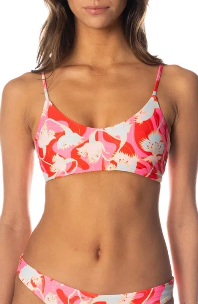 Maaji Floral Rush Lanai Reversible Bikini Top In Multi