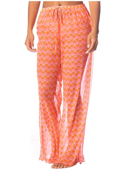 Maaji Geo Waves Blair Pants In Orange