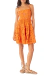 Maaji Ginger Garden Emily Cotton Cover-up Dress In Bright Orange
