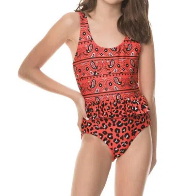 Maaji Kids' Girls Dancer Nebula Jasmin One Piece Swimsuit In Red