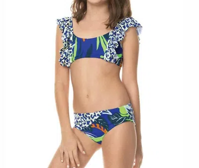 Maaji Kids' Girls Discovering Life Sorti Bikini Set In Blue