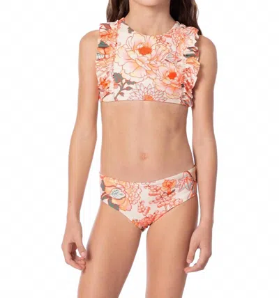Maaji Japanese Summer Kihei Girls Swimwear (little Kid/big Kid) Girl's Swimwear Sets Open Beige : 6 Little In Multi