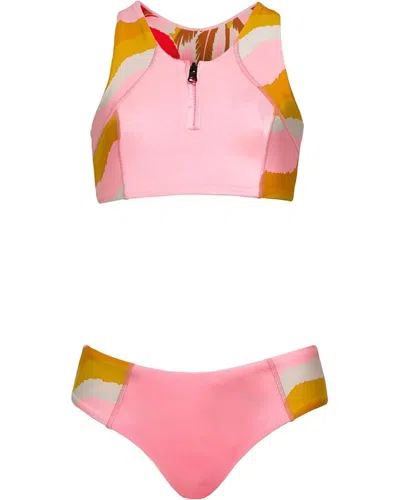 Maaji Kids' Girls  Candi Bikini Set Orchid Pink Stretch Racerback Pullover Buu1037 In Multi