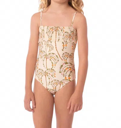 Maaji Kids' Girls' Yvette One Piece In Sandstone Tropics In Black