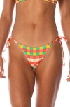 Maaji Golden Gambit Oahu Reversible Side Tie Bikini Bottoms In Multi