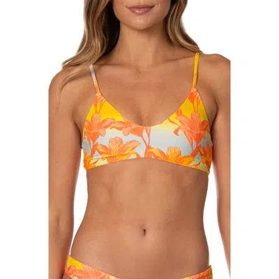 Maaji Golden Lily Liberties Reversible Bikini Top In Multi