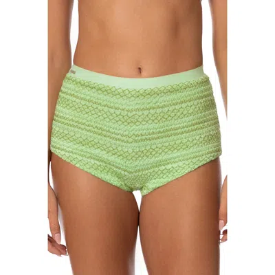 Maaji Green Symphony Caryn High Waist Swim Shorts