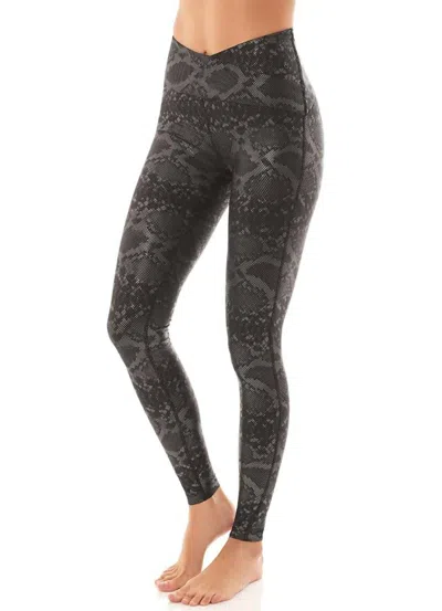 Maaji High Rise Full Legging In Onyx Shimmer In Gray