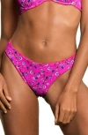 Maaji Hot Fushia Sublimity Reversible Bikini Bottoms In Pink
