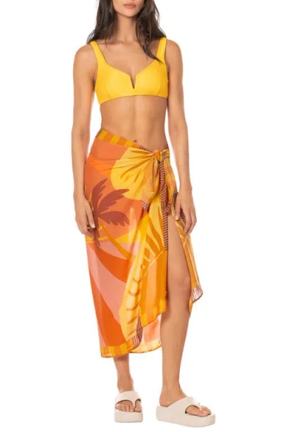 Maaji Instintc Print Isla Cover-up Pareo In Multi