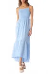 Maaji Isadora Smocked Maxi Dress In Blue